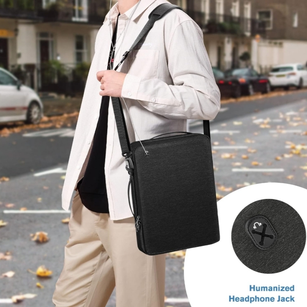 💼 FINPAC Laptop Shoulder Bag - Black (13-16 Inch) 💼